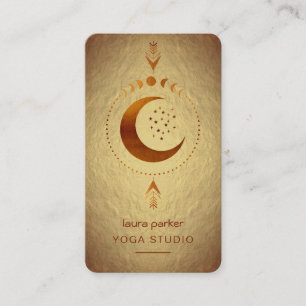 Carte De Visite Phases lunaires croissant mystique holistique taro