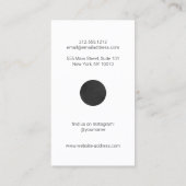 Carte De Visite Phases Lune Abstraites Art géométrique Noir/Blanc (Dos)