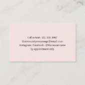 Carte De Visite Phases modernes Lune Rose Lumière Élégantes (Dos)