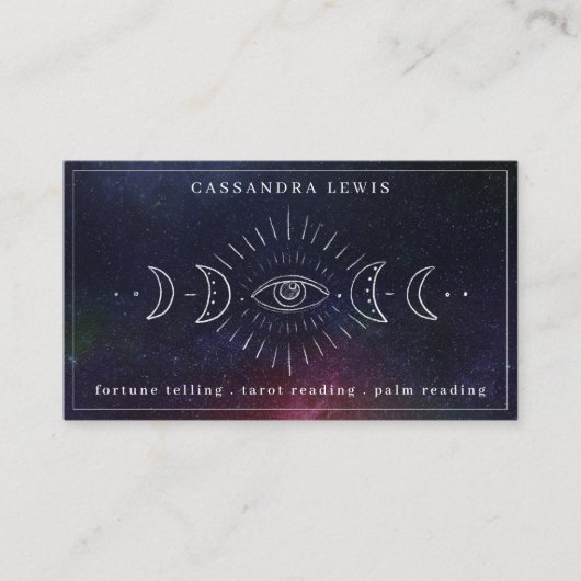 Carte De Visite Phénomène de la lune d'oeil simple poilue guérisse (Devant)