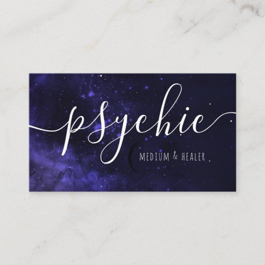 Carte De Visite Phénomène de lune Ciel céleste Psychique Moyenne S (Devant)