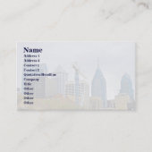 Carte De Visite Philadelphie Skyline de la promenade fluviale (Devant)