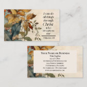 Carte De Visite Philippiens 4:13 Toutes les choses par la Bible du (Devant / Derrière)