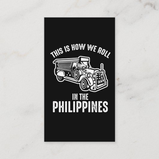 Carte De Visite Philippines Jeepney - Un amoureux philippin (Devant)