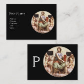 Carte De Visite PHILOSOPHIE Monogramme, Noir (Devant / Derrière)