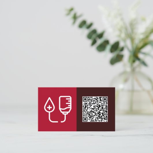 Carte De Visite Phlebotomie QR (Debout devant)