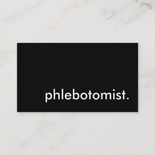 Carte De Visite phlebotomiste.