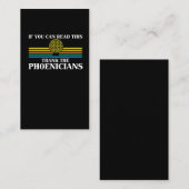 Carte De Visite Phoenicia History Teacher Merci aux Phéniciens (Devant / Derrière)
