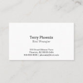 Carte De Visite Phoenix (Dos)