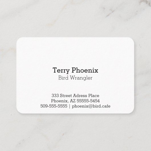 Carte De Visite Phoenix (Dos)