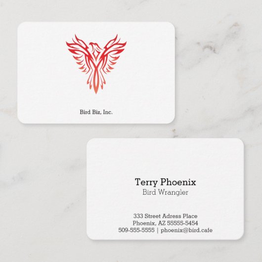Carte De Visite Phoenix (Devant / Derrière)