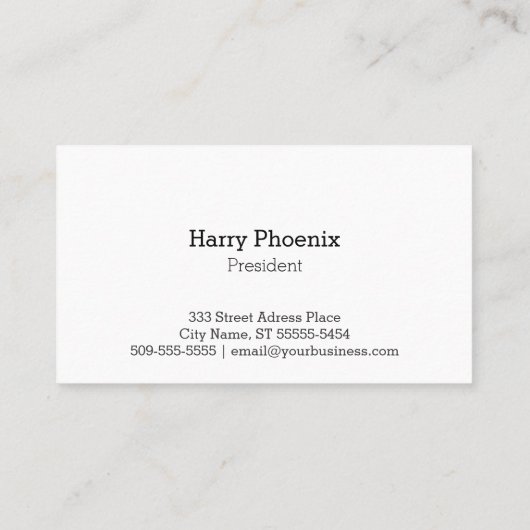 Carte De Visite Phoenix (Dos)