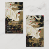 Carte De Visite PHOENIX D'AMOUR VOLANT, Plumes blanches, Coeurs (Devant / Derrière)