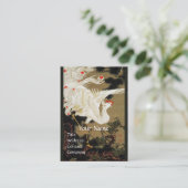 Carte De Visite PHOENIX D'AMOUR VOLANT, Plumes blanches, Monogramm (Debout devant)