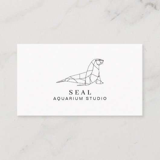 Carte De Visite Phoque de l'aquarium (Devant)