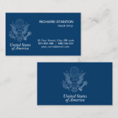 Carte De Visite Phoque des États-Unis (Devant / Derrière)