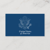 Carte De Visite Phoque des États-Unis (Dos)