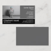 Carte De Visite Photo - 60pc Grey - Robot (Devant / Derrière)