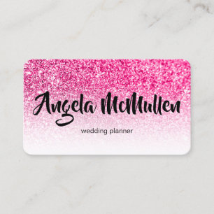 Carte De Visite Photo à effet Bokeh avec ombre blanc et paillettes