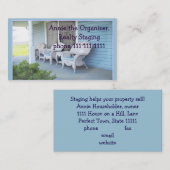 Carte De Visite Photo à la maison de pays, personnaliser, (Devant / Derrière)