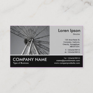 Carte De Visite Photo à pied - Gris clair - Construction Bigwheel