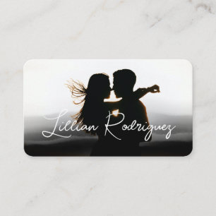 Carte De Visite Photo abstraite  Black moderne