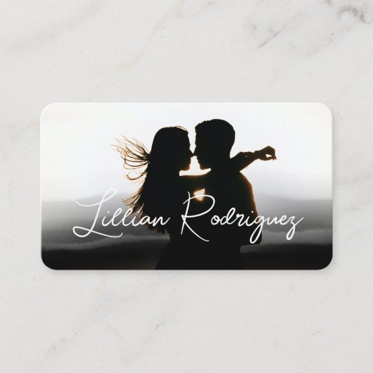 Carte De Visite Photo abstraite  Black moderne (Devant)