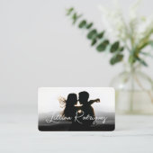 Carte De Visite Photo abstraite  Black moderne (Debout devant)