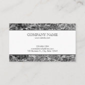 Carte De Visite Photo Abstraite moderne en noir et blanc Faux Marb (Dos)