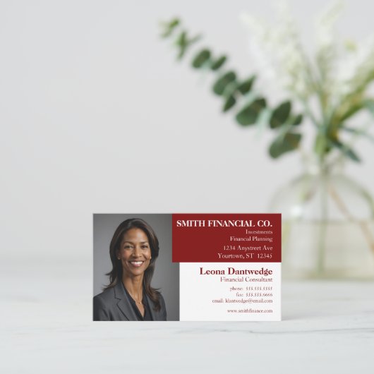 Carte De Visite Photo Adaptable Professionnel (Debout devant)