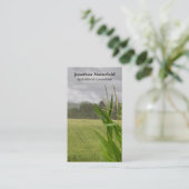 Carte De Visite Photo agricole de paysage de maïs (Debout devant)