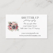 Carte De Visite Photo aquarelle (Dos)