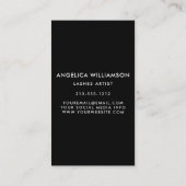 Carte De Visite Photo Artiste maquillage de script de brosse moder (Dos)