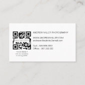 Carte de visite photo avec code QR (Dos)