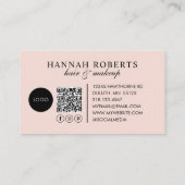 Carte de visite photo avec code QR et logo en écri (Dos)
