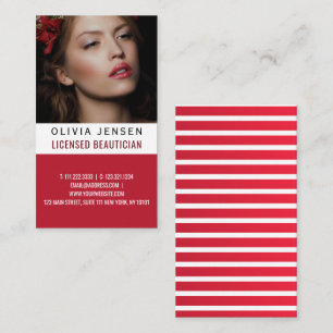 Carte De Visite Photo Beauticienne élégante