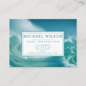 Carte De Visite Photo Big Breaking Waves - Surf instructeur (Devant)