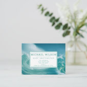 Carte De Visite Photo Big Breaking Waves - Surf instructeur (Debout devant)