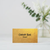 Carte De Visite Photo Black and Gold Foil (Debout devant)