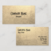 Carte De Visite Photo Black and Platinum Gold Foil (Devant / Derrière)