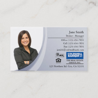Carte de visite : Photo bleue