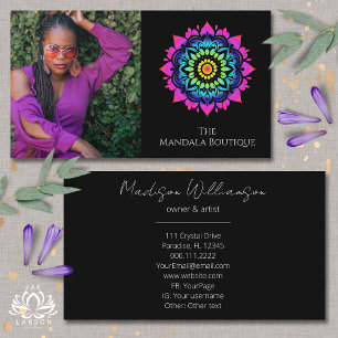 Carte De Visite Photo Boho métaphysique holistique Mandala Esoteri