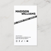 Carte De Visite Photo Bold Personal Trainer (Dos)