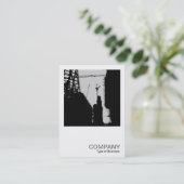 Carte De Visite Photo carré 0107 - En construction - Gris (Debout devant)