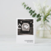 Carte De Visite Photo carré 0121 - Ancien téléphone (Debout devant)