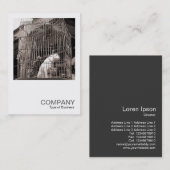 Carte De Visite Photo carré 0122 - Bêtes en cage (Devant / Derrière)