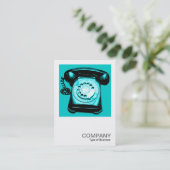 Carte De Visite Photo carré 0126 - Hotline - Cyan Blue (Debout devant)