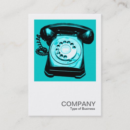 Carte De Visite Photo carré 0126 - Hotline - Cyan Blue (Devant)