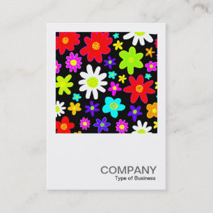 Carte De Visite Photo carré 0140 - Fleurs de dessin animé