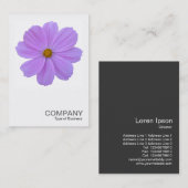 Carte De Visite Photo carré 0171 - Fleur de cosmos pourpre (Devant / Derrière)